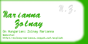 marianna zolnay business card